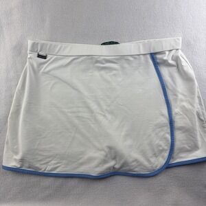 Lauren‎ Active Ralph Lauren Built In Brief Athletic Skirt Whtie/Blue Trim Large